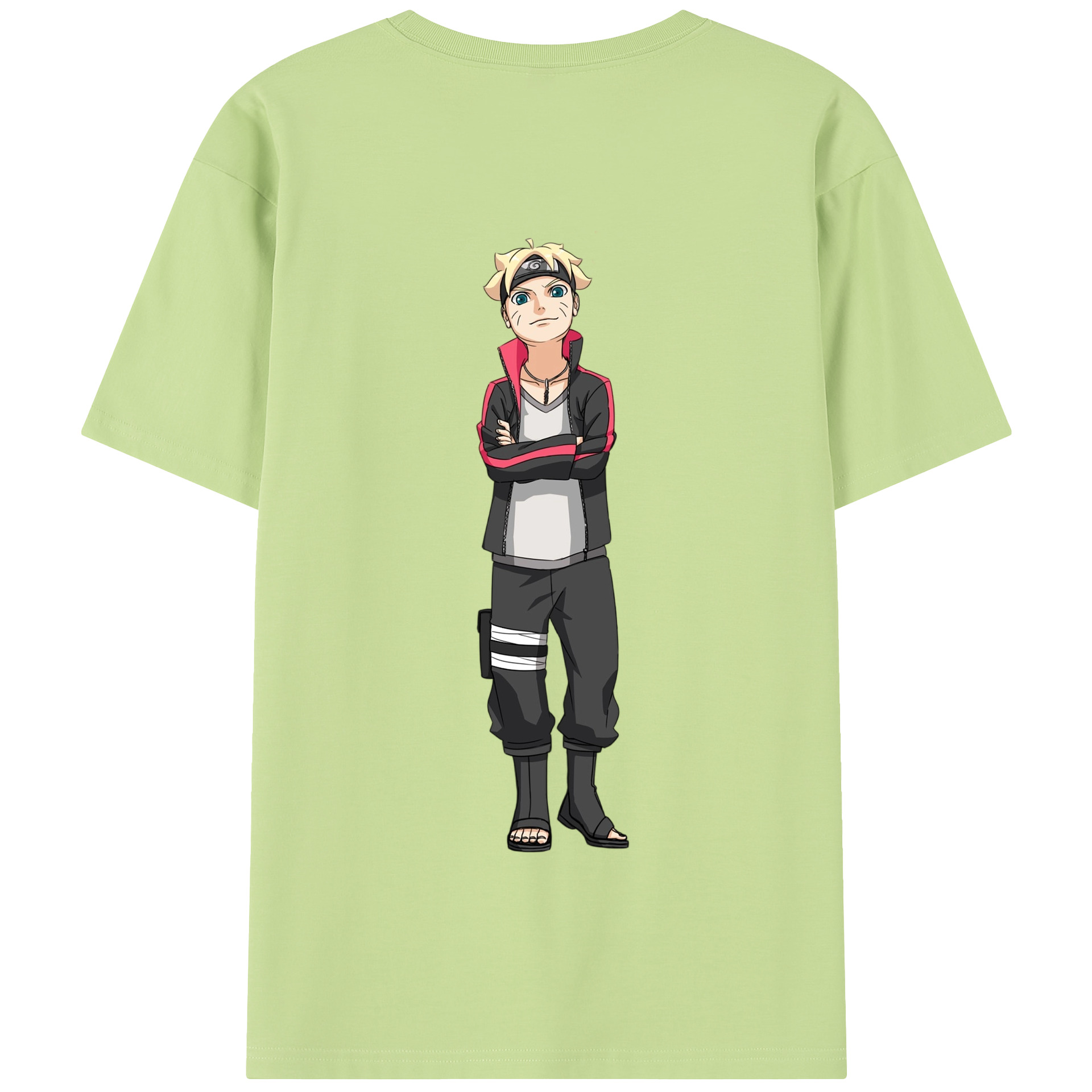 （画像用） NARUTO -ナルト- うずまき ボルト Uzumaki Boruto 綿100％半袖Tシャツ（背面プリント）